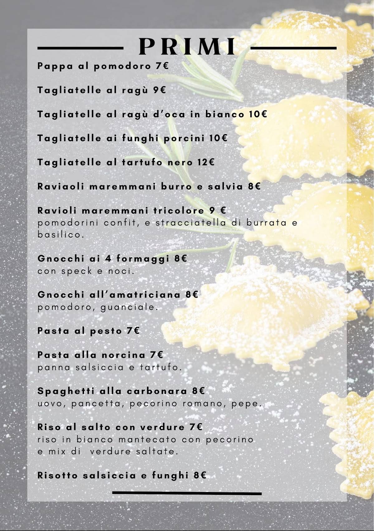 MECO Ristorante Pizzeria Bar меню