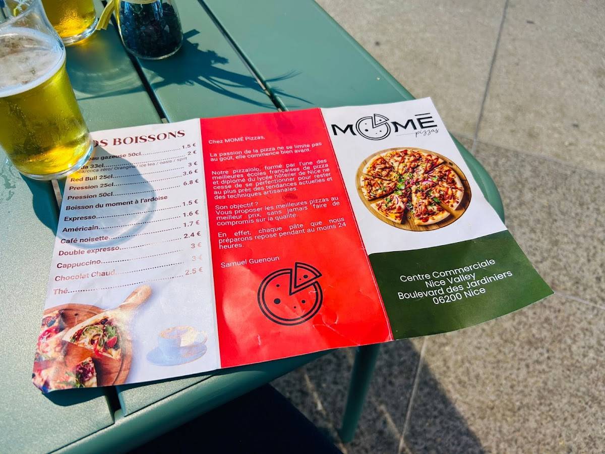 MOMÉ PIZZAS меню