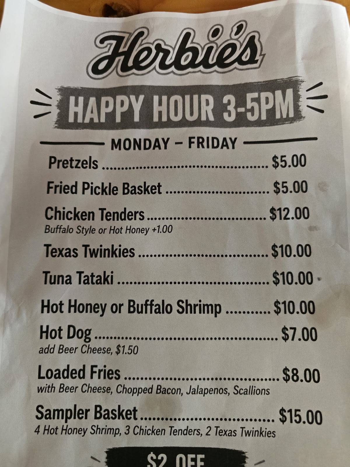 Herbie's Bar & Chowder House меню