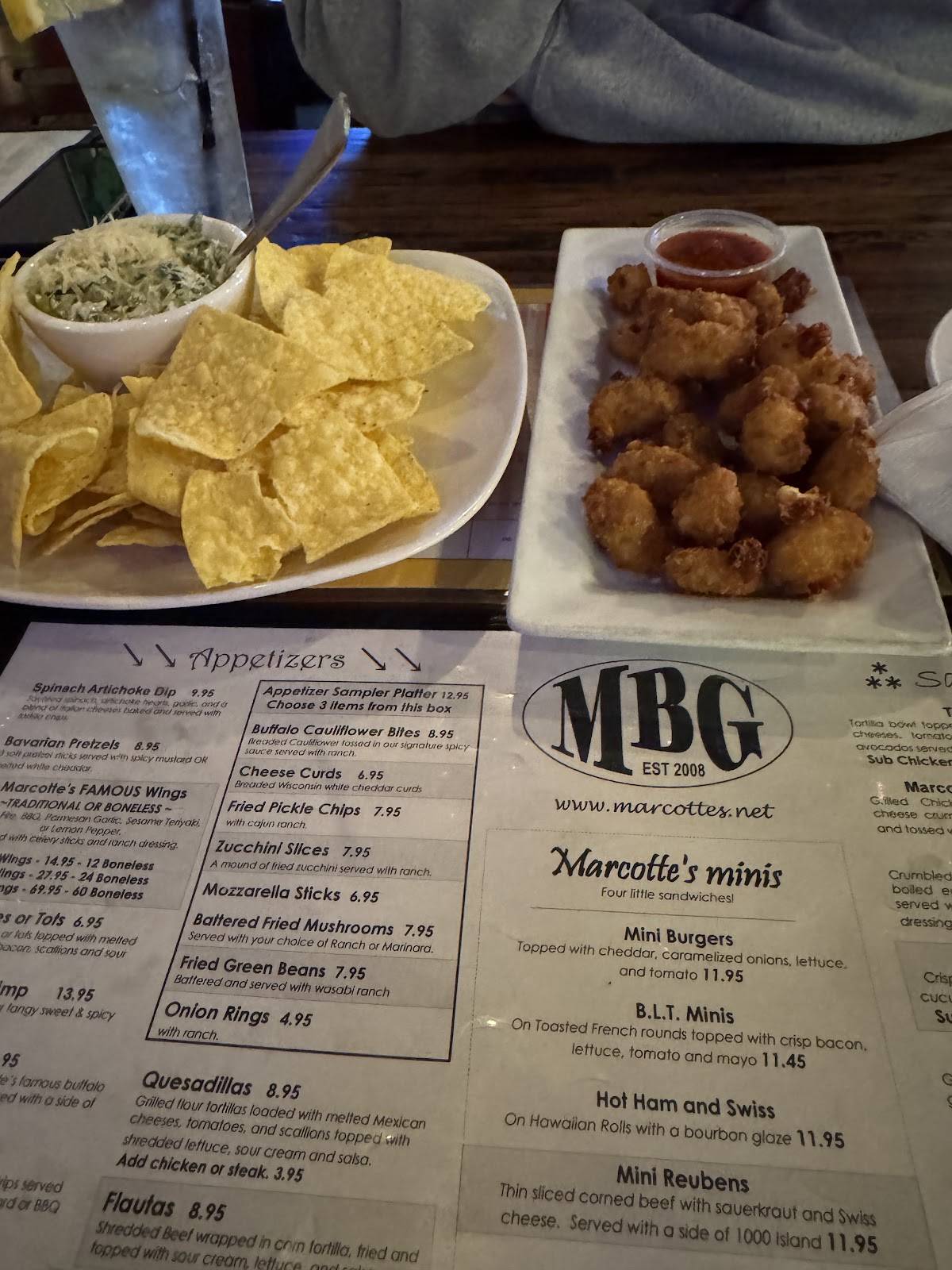 Marcotte's Bar & Grill меню