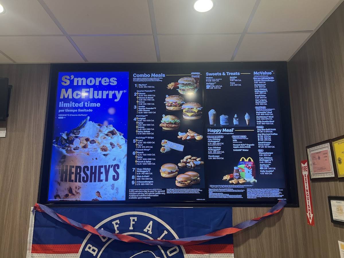 McDonald's меню
