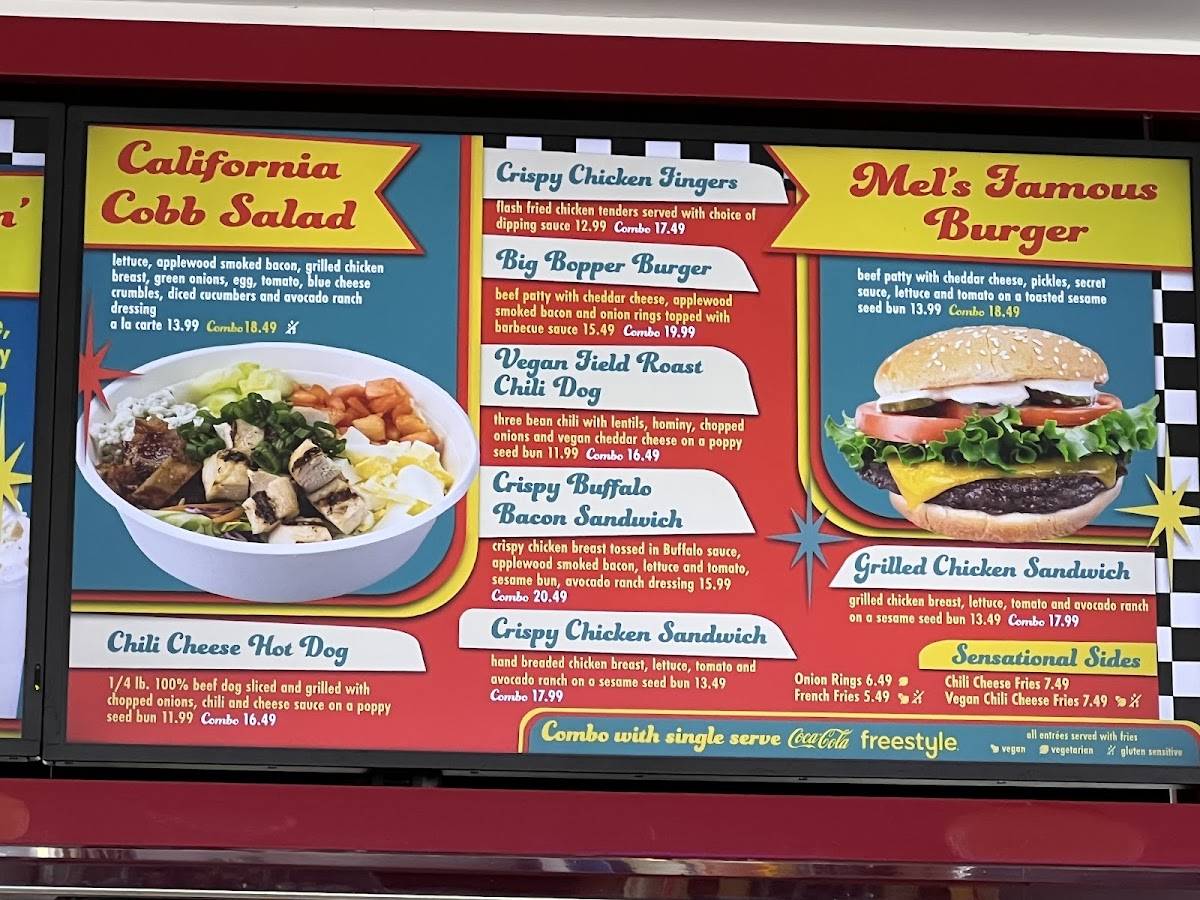 Mel's Drive-In меню