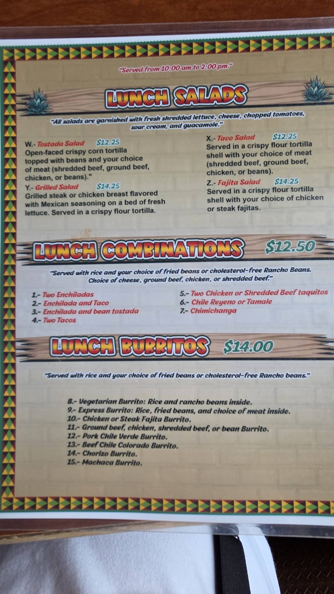 Mi Jalisco Mexican Restaurant меню