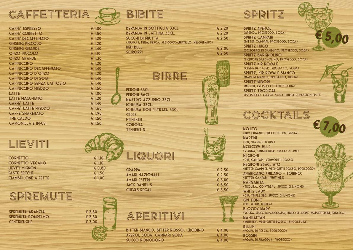 Miluna Caffe меню