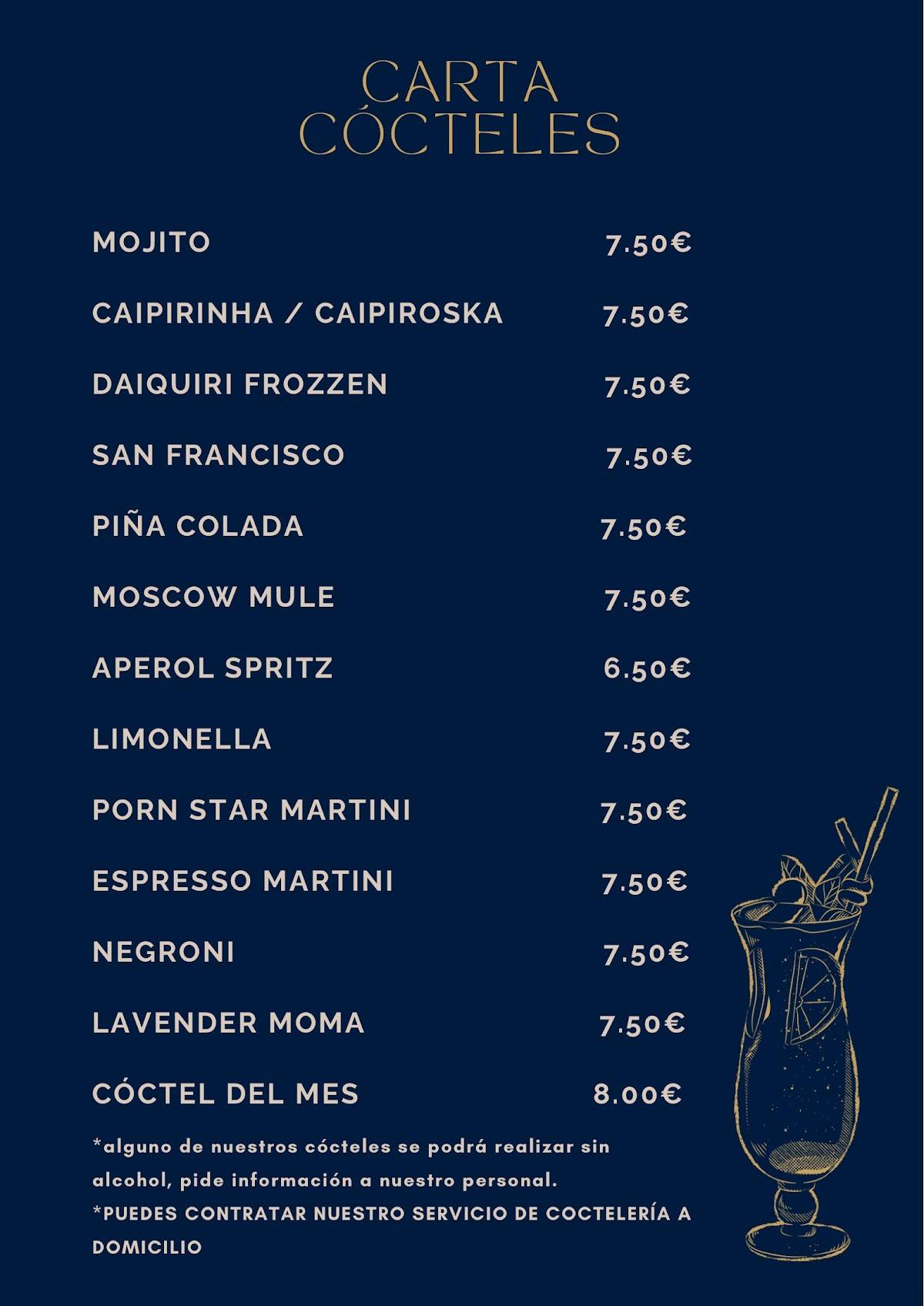 MoMa Cócteles & Tapas · Tui меню