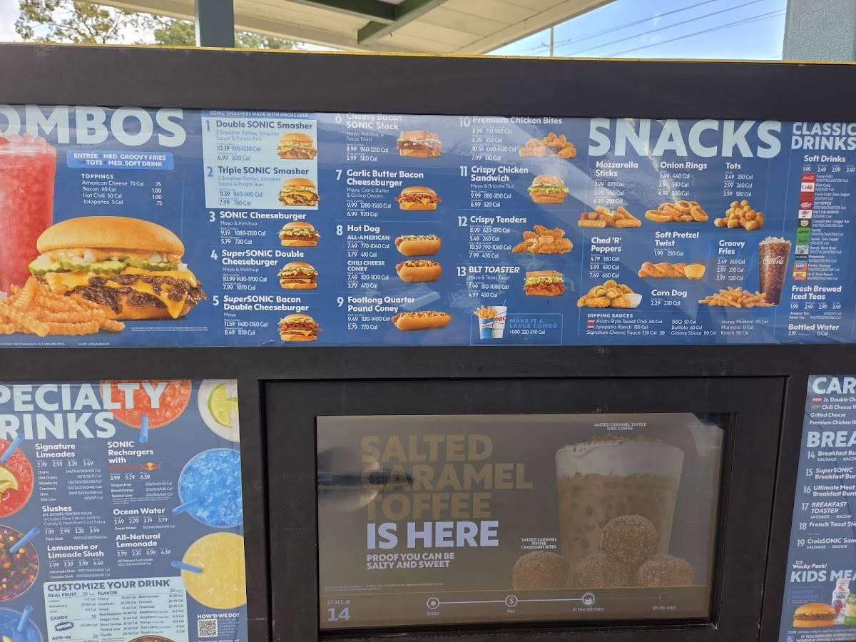 Sonic Drive-In меню