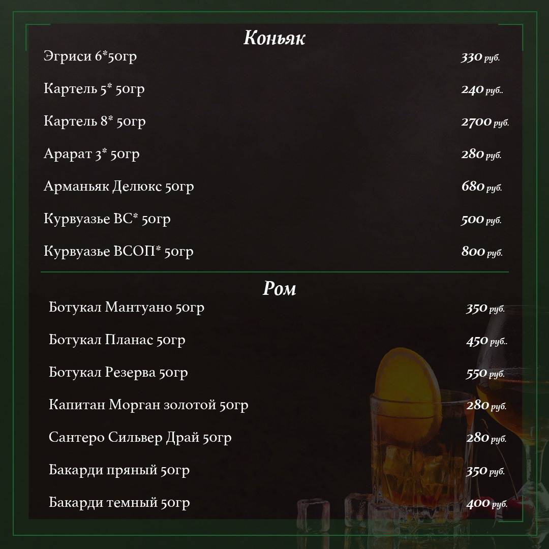 15-й Шар меню