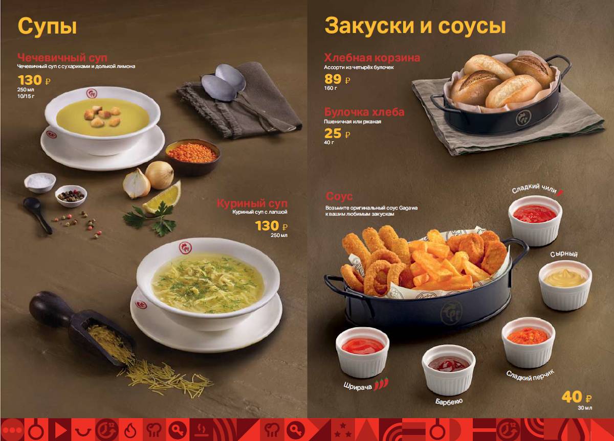 Gagawa меню