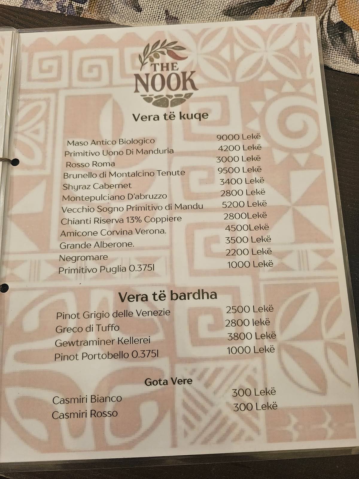 NOOK меню