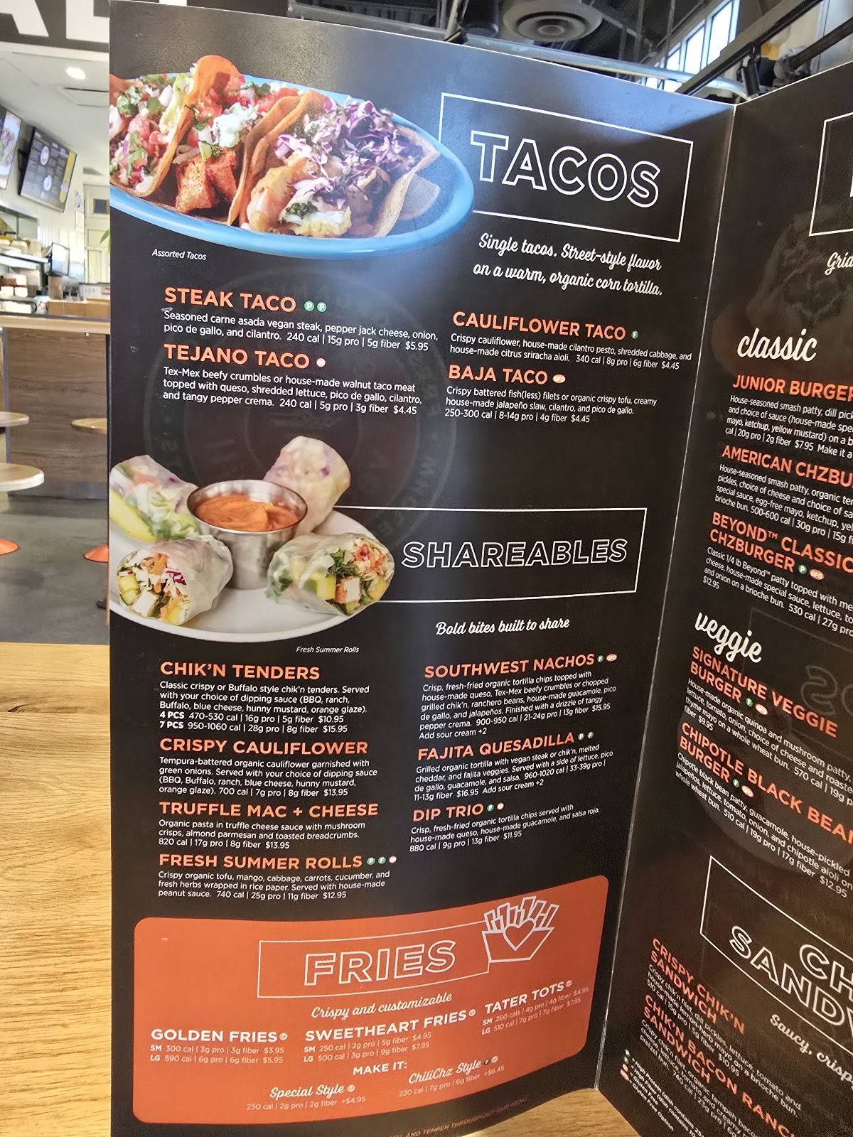 Next Level Veggie Grill Denver меню