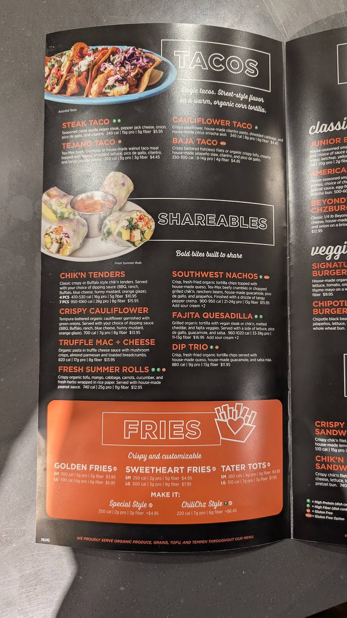 Next Level Veggie Grill Denver меню