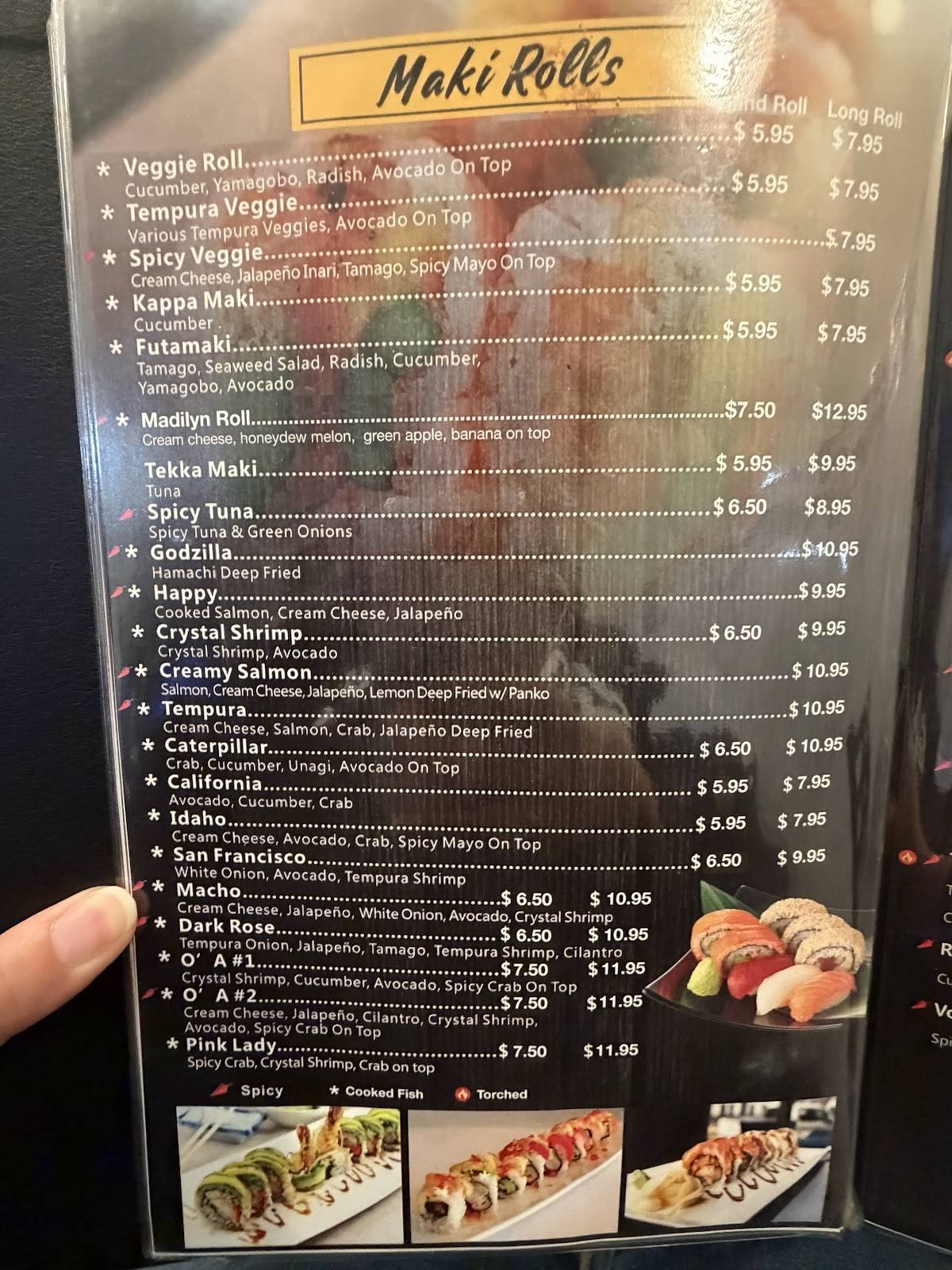 O’A Sushi меню