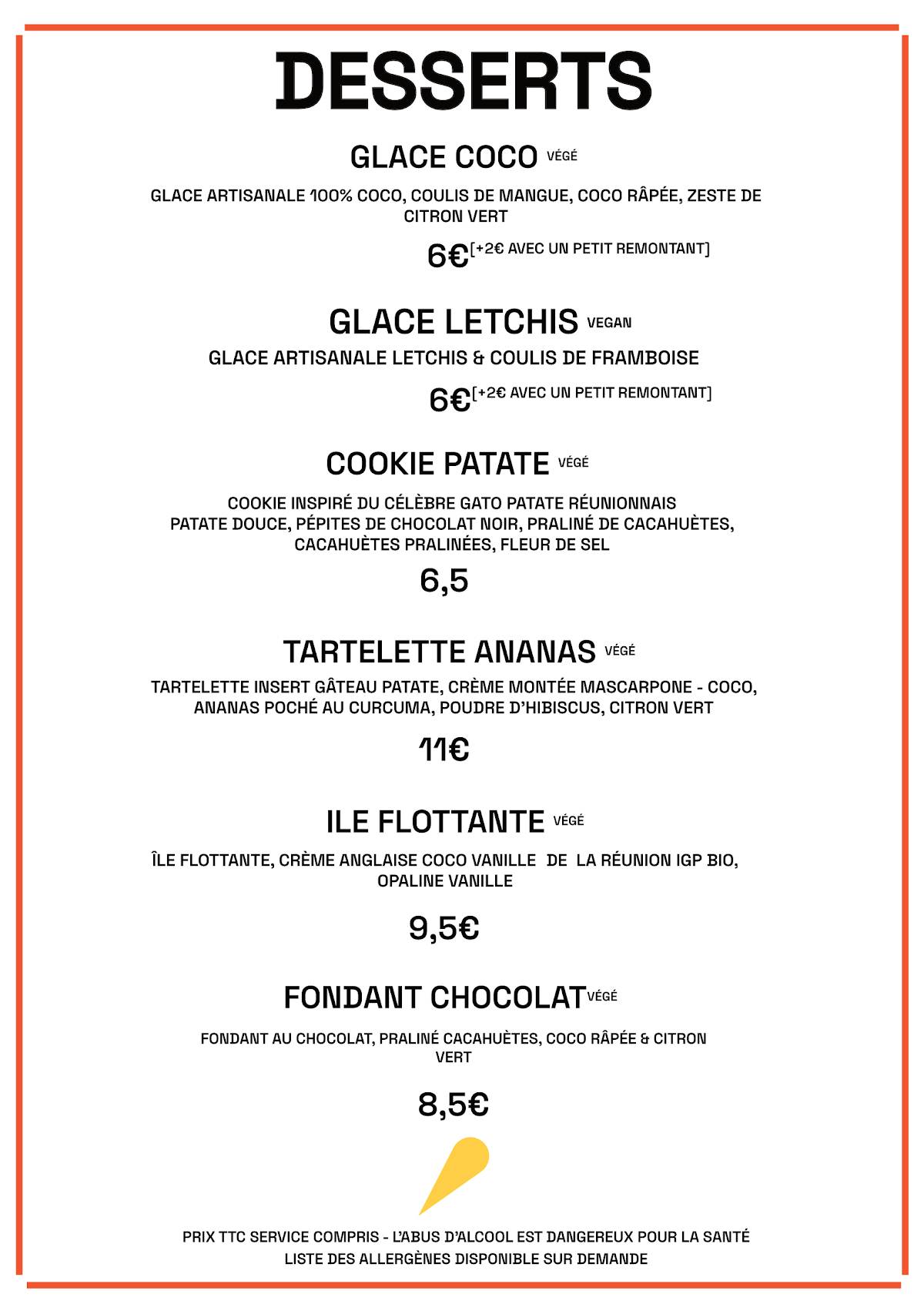 OTÉ - cuisine réunionnaise меню