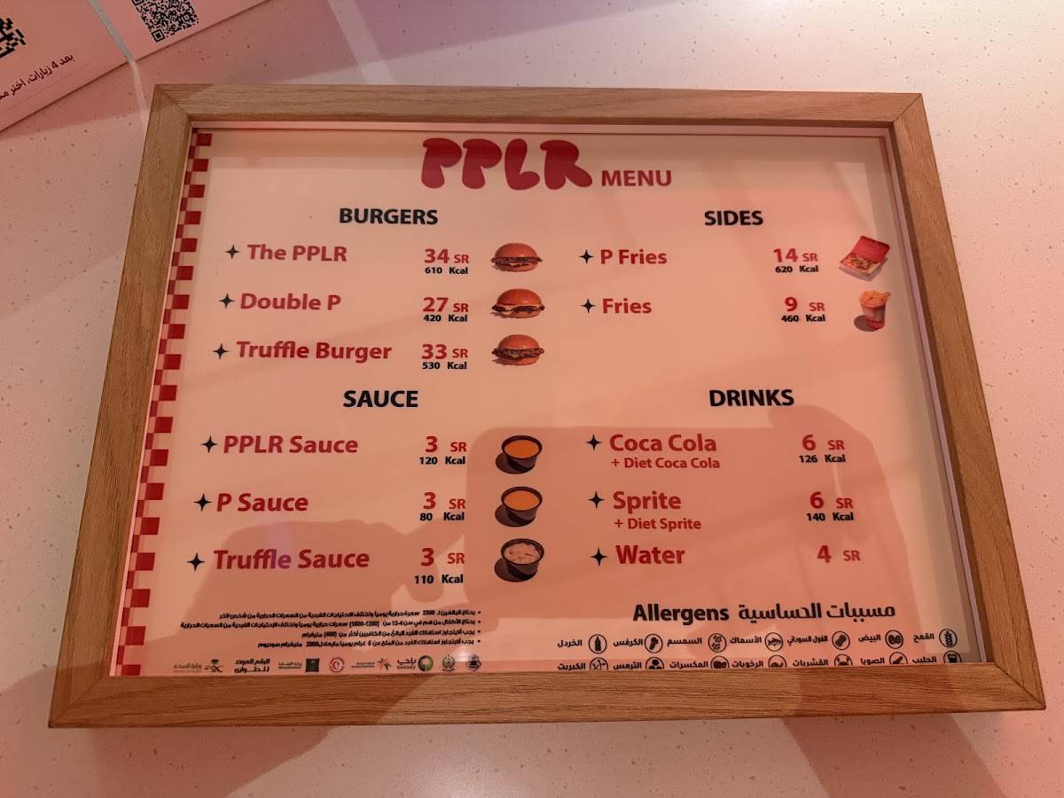 PPLR меню