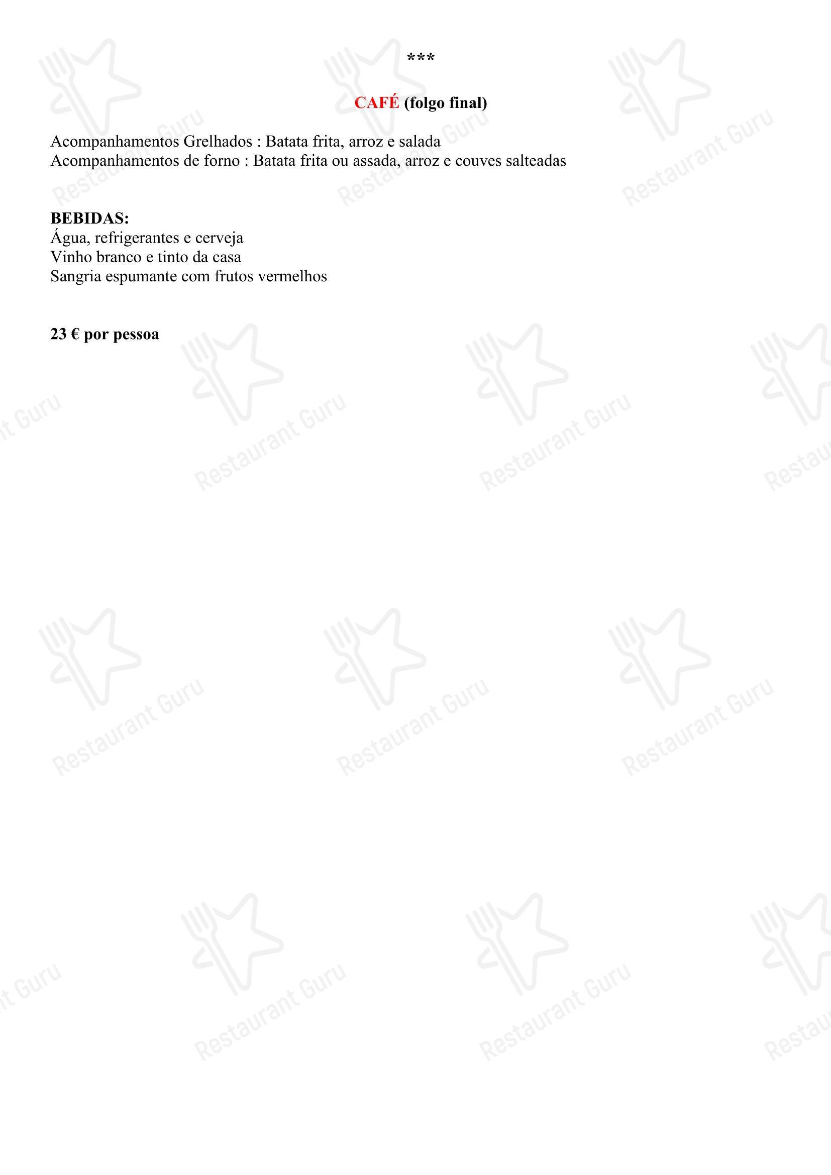 Меню ресторана Palhinhas Gold - At Home Catering Menu
