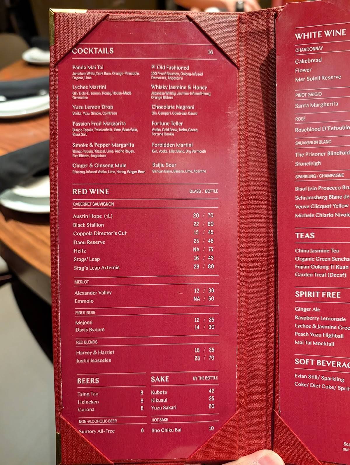 Panda Inn меню