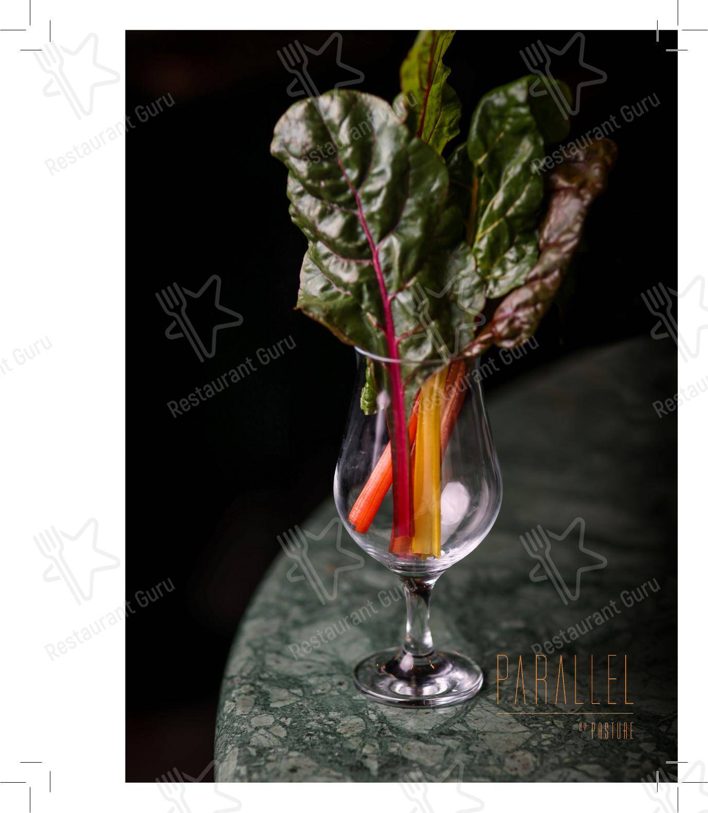 Lunch Menu ресторана Parallel by Pasture в Кардифф