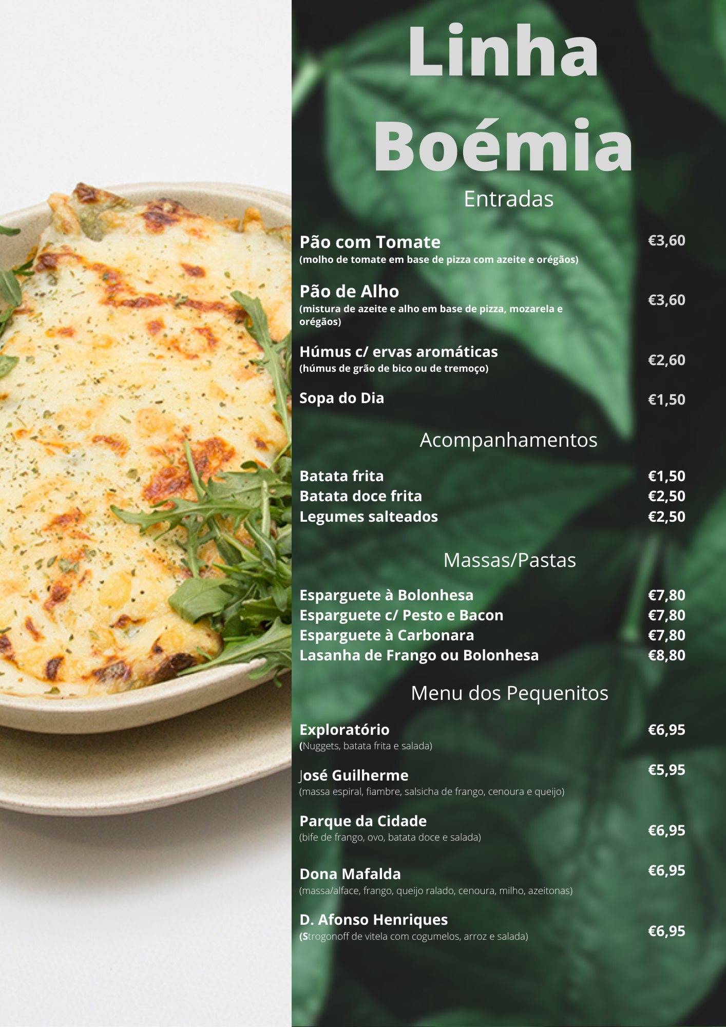 Green Restaurante меню