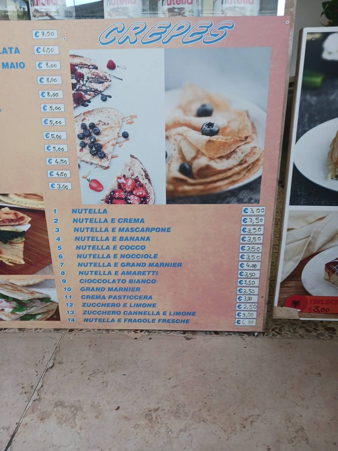 Piada e Panini меню