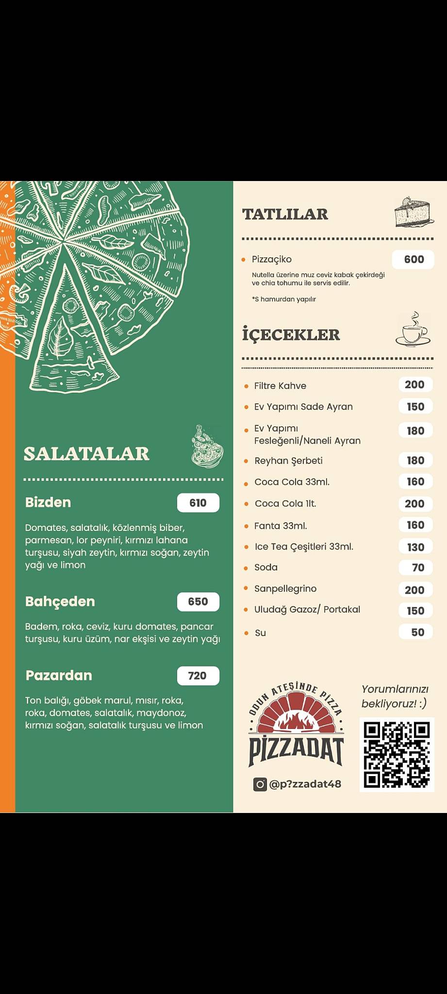 Pizza Dat меню