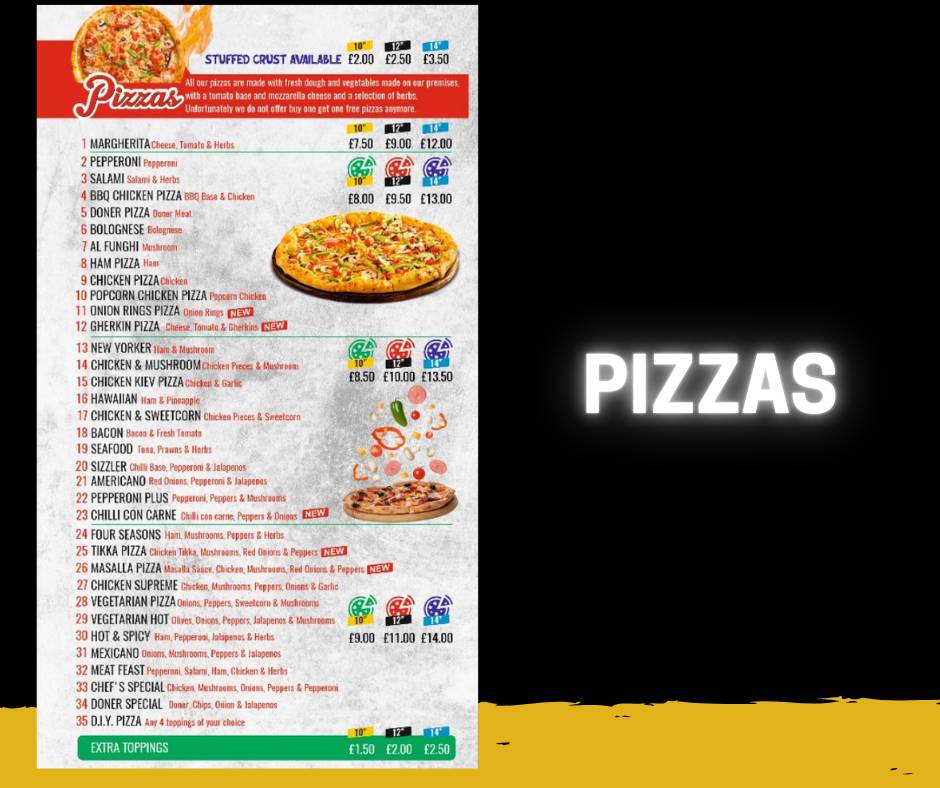 Royal Pizza Wath меню