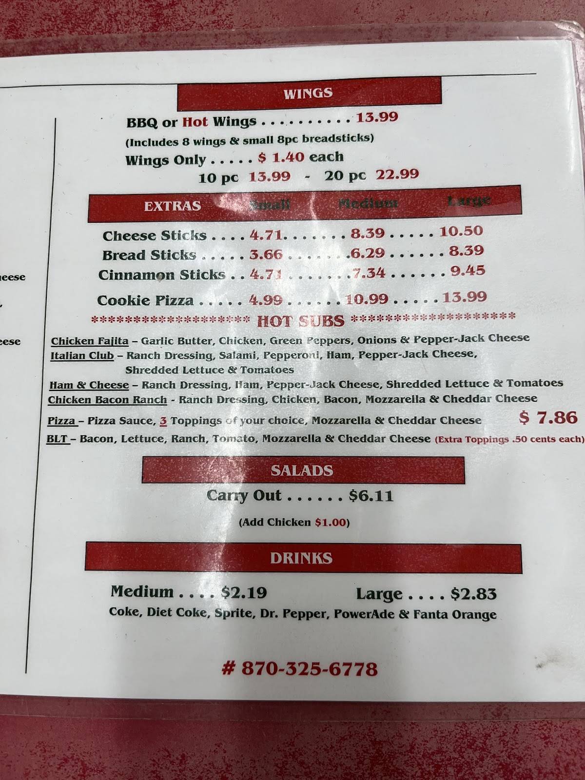 Pizza Pro of Rison меню