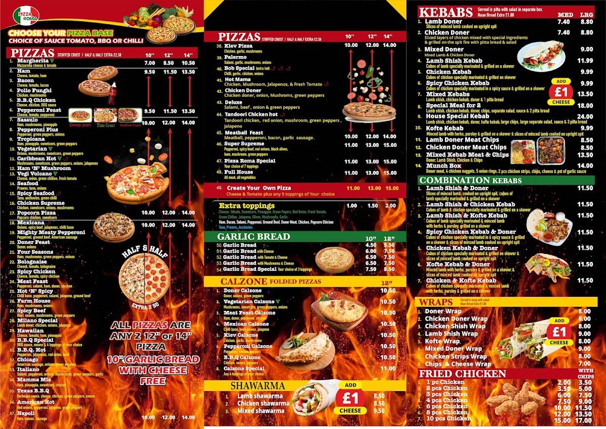 Pizza Roma меню
