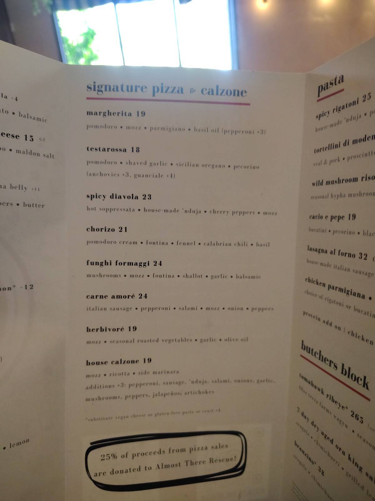 Pizza To The Rescue меню