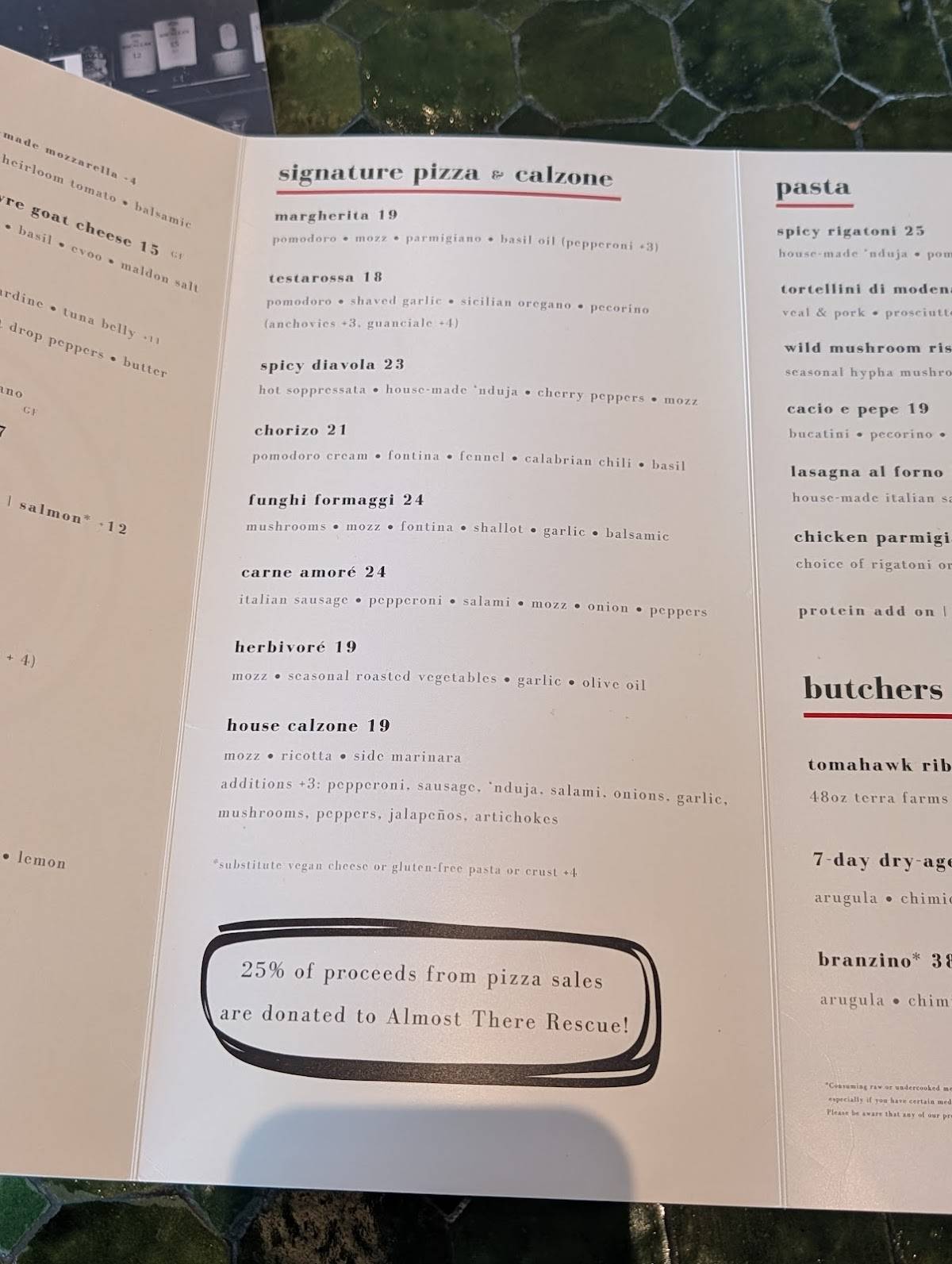Pizza To The Rescue меню