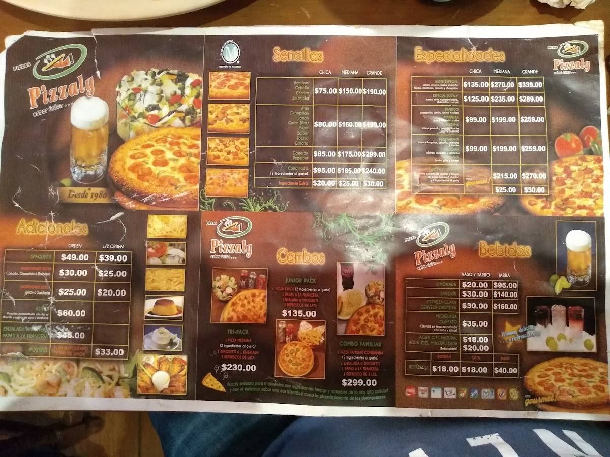 Pizzaly меню