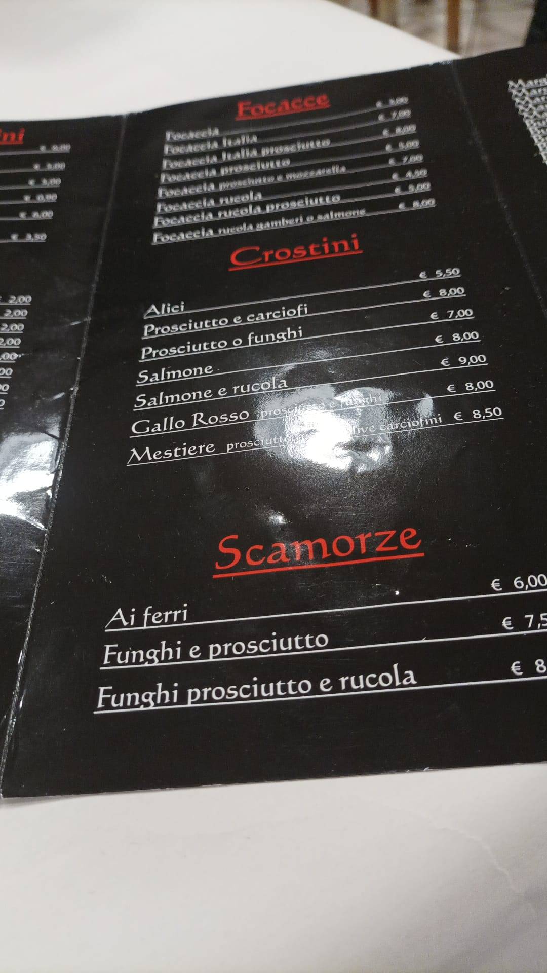 Pizzeria Gallo Rosso меню
