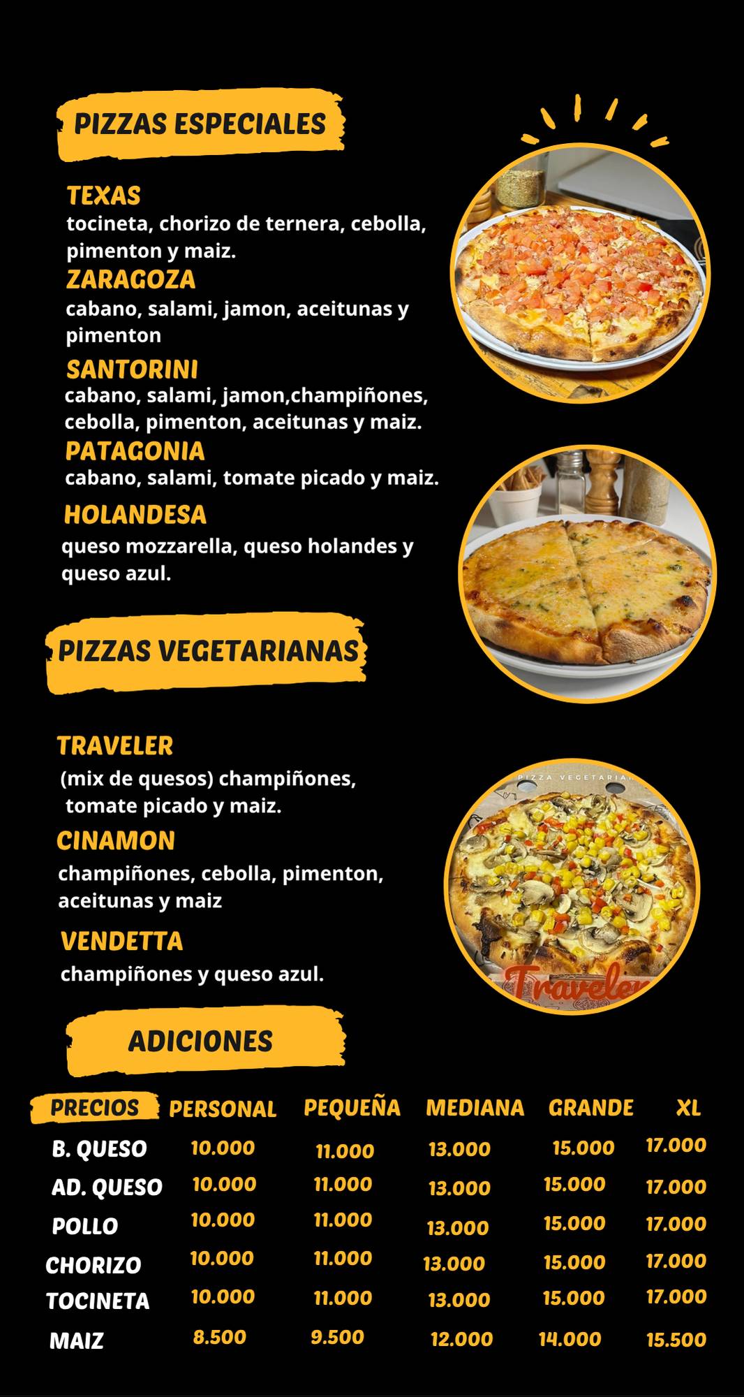 Pizzería ruta 22 меню
