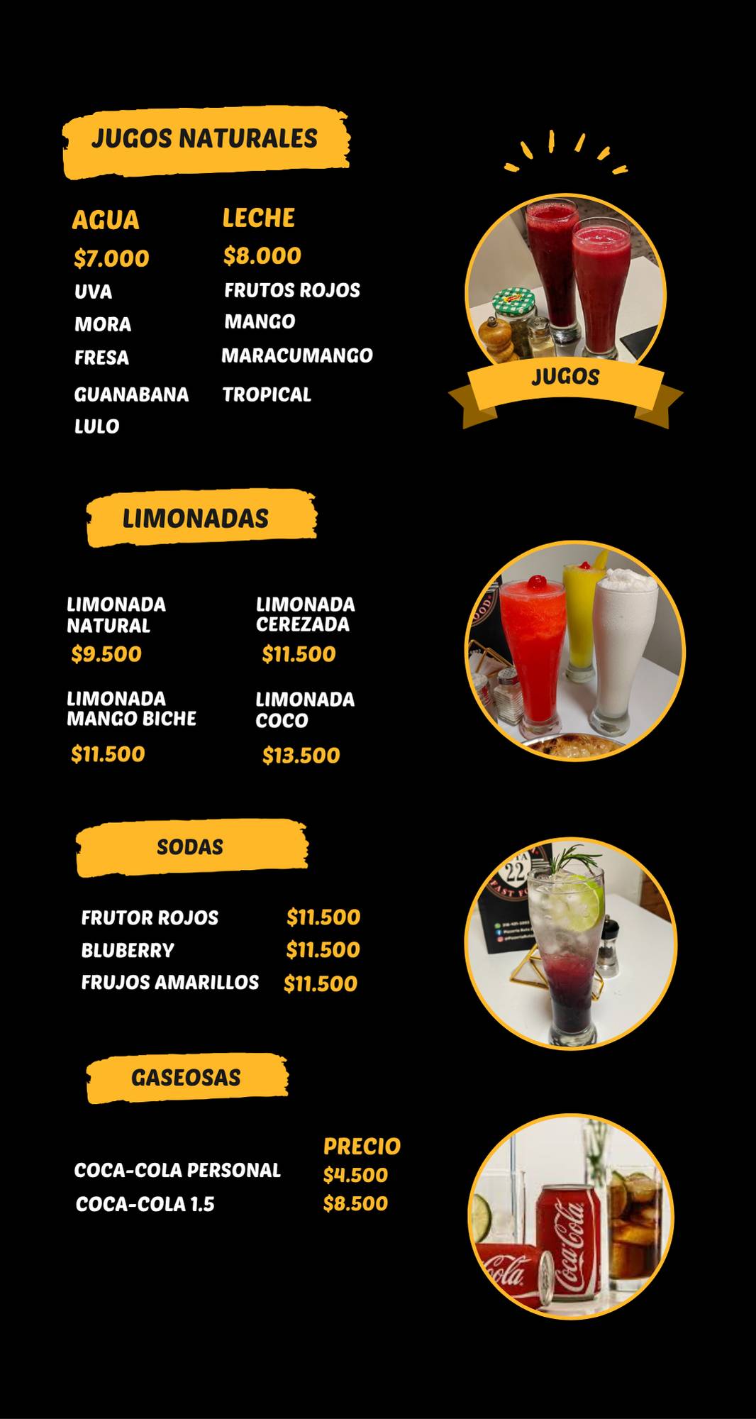 Pizzería ruta 22 меню