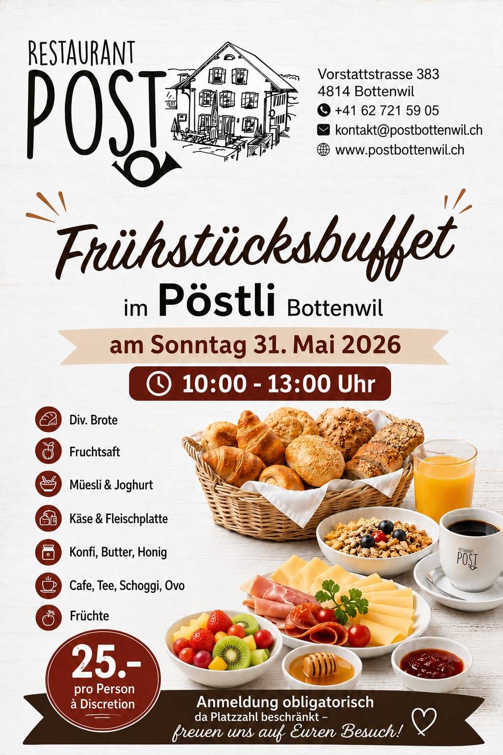 Post Bottenwil меню