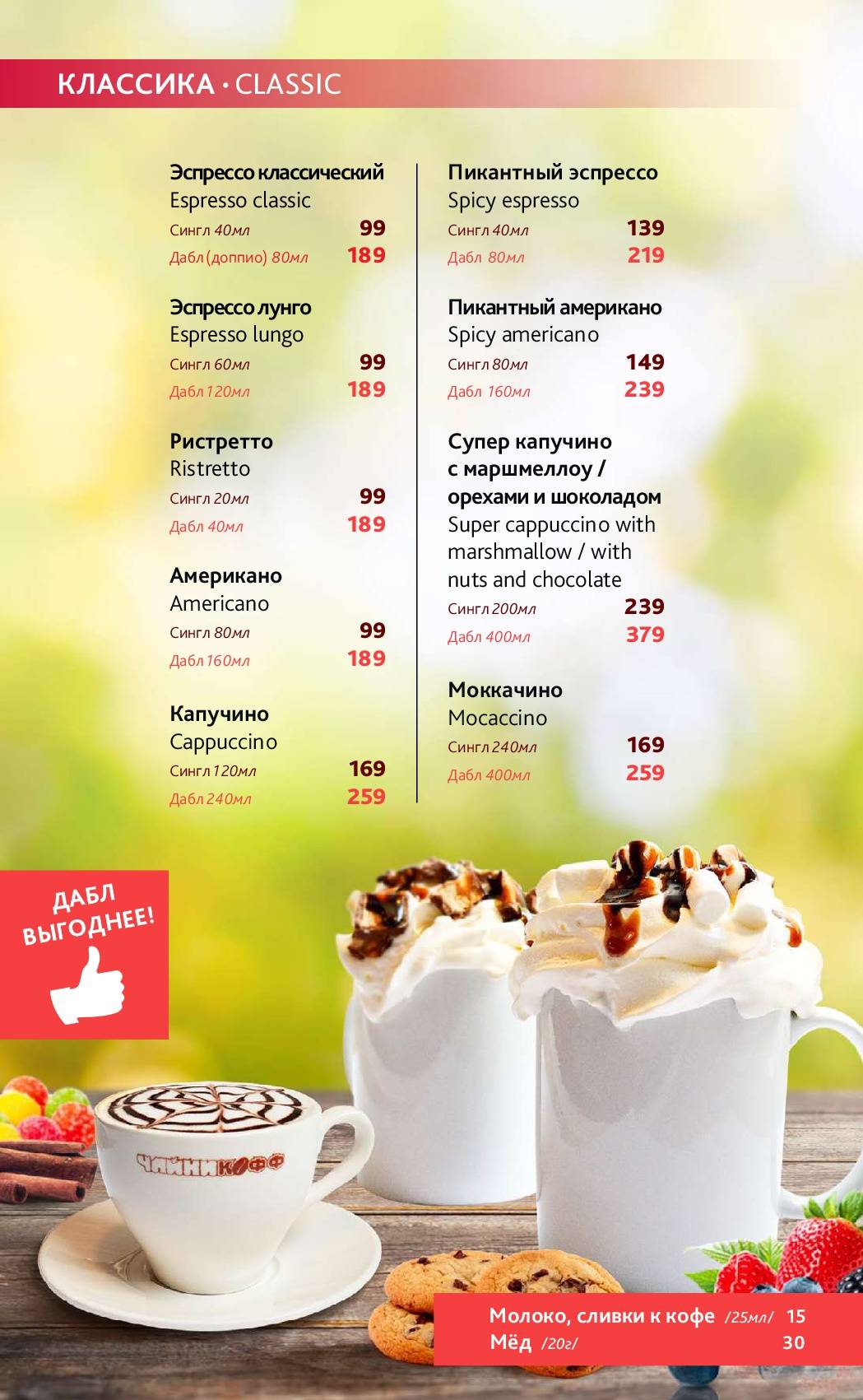 Чайникофф меню