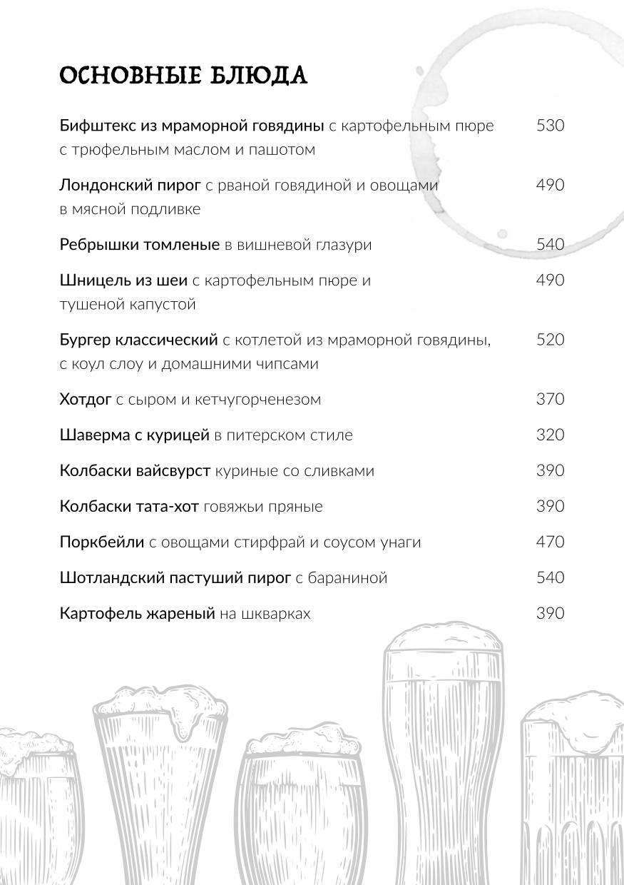 Кружали меню