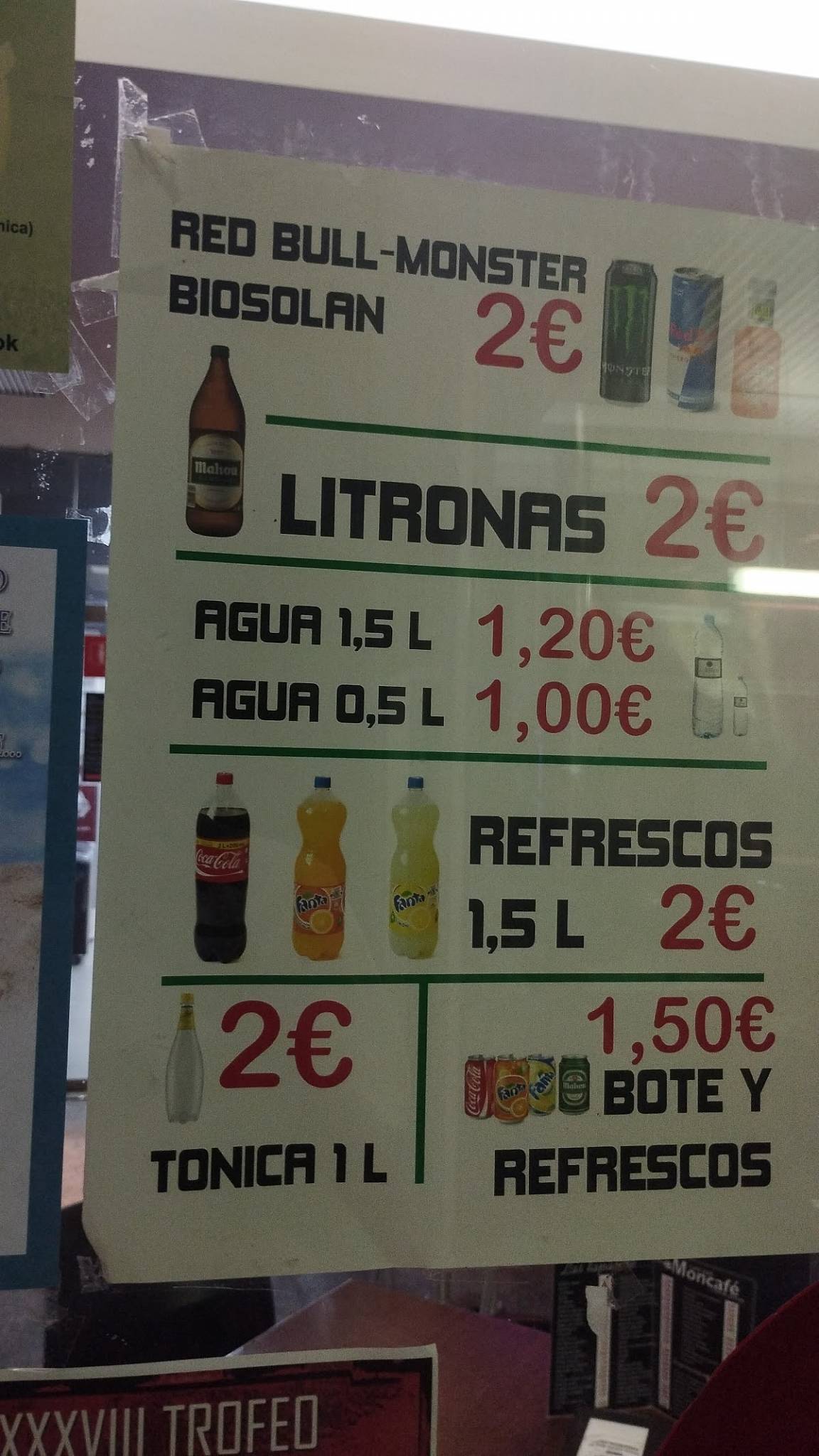 Moncafe меню