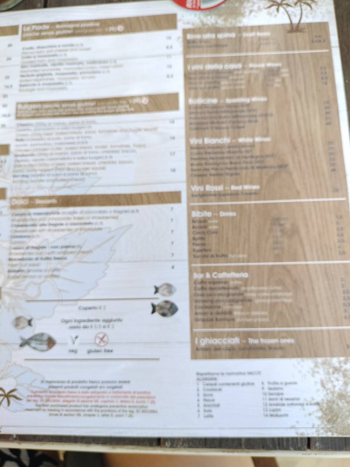 Restaurant Four Stars меню