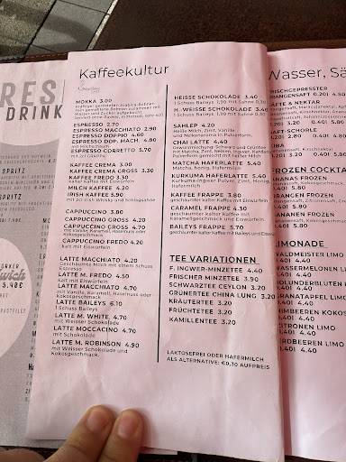 mocha Espresso & wine меню
