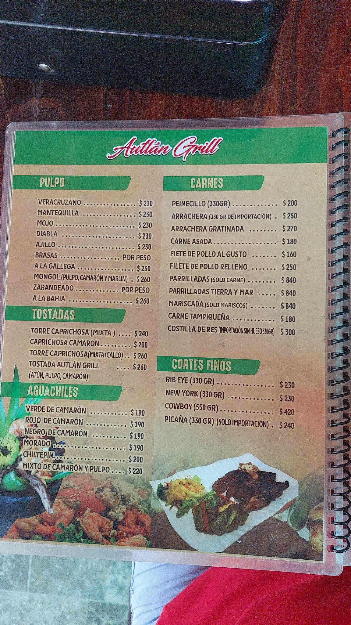 El Costeñito меню