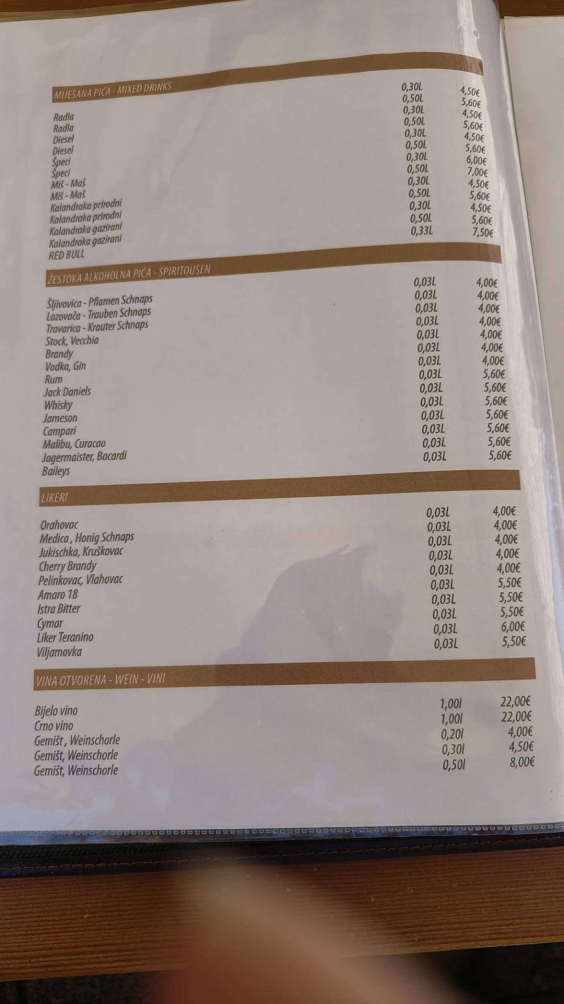 Restoran Grand меню