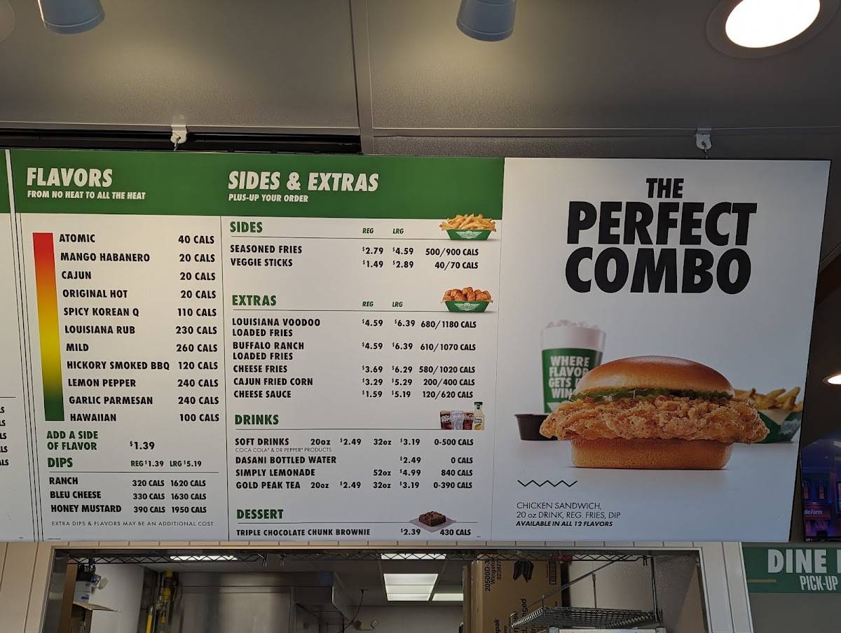 Wingstop меню