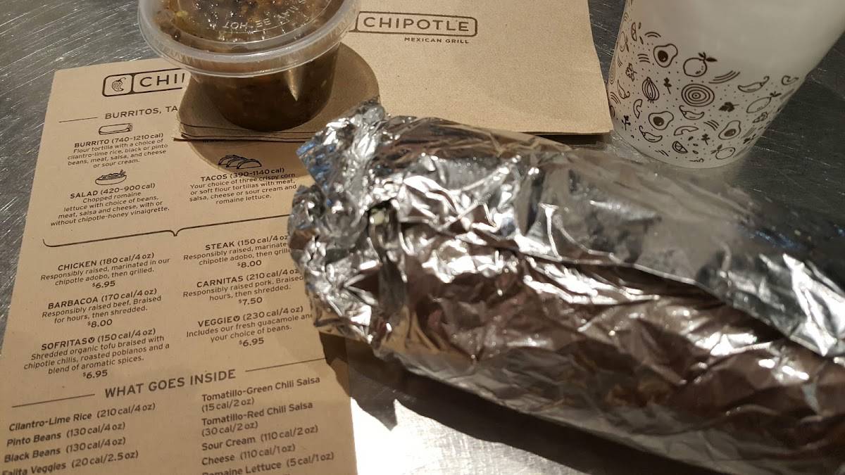 Chipotle Mexican Grill меню