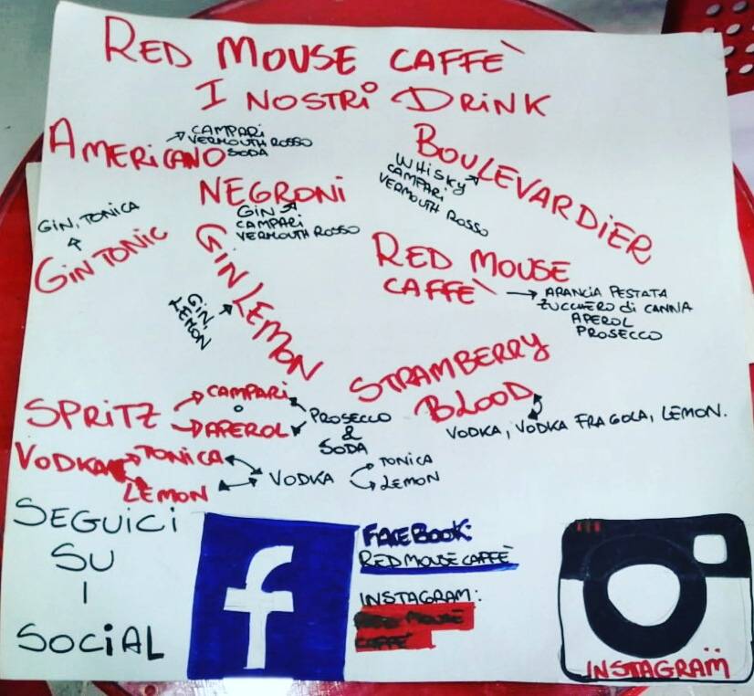 Red Mouse Caffè Roma меню