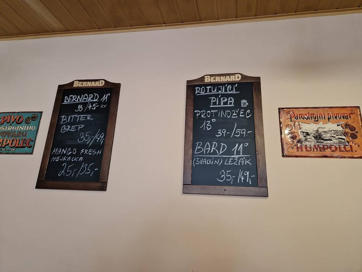 Restaurace Jordán меню