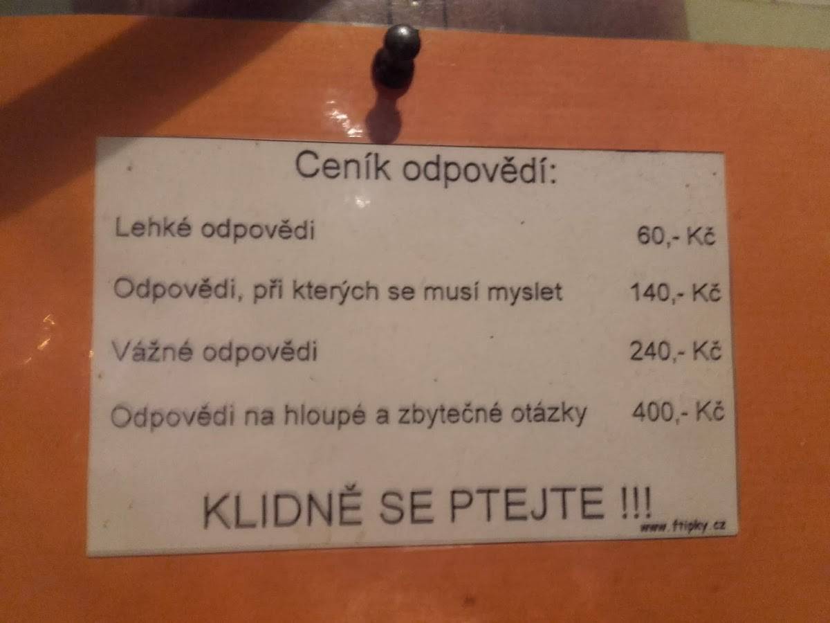 Restaurace na Rudě меню