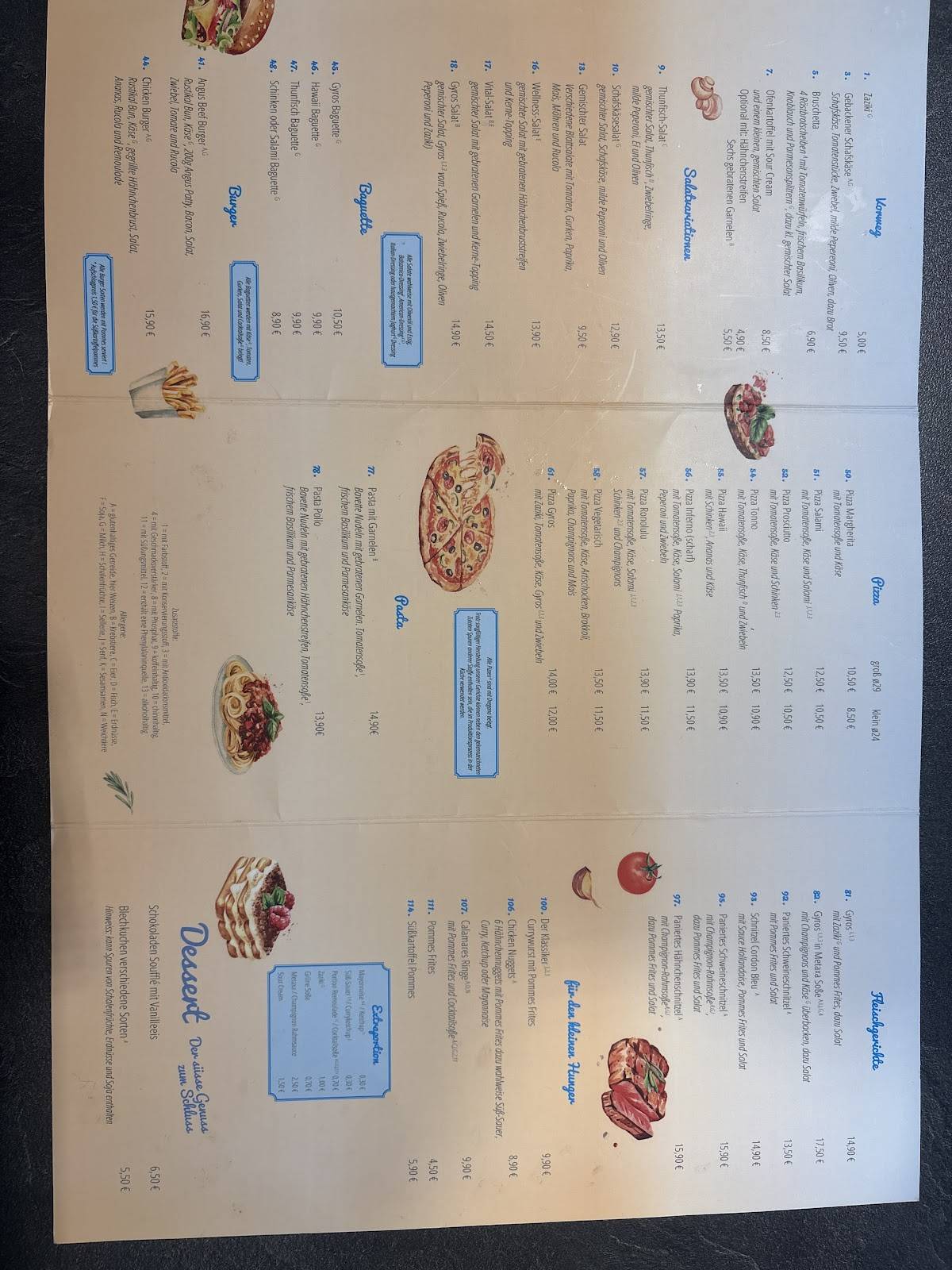Restaurant Aloha меню