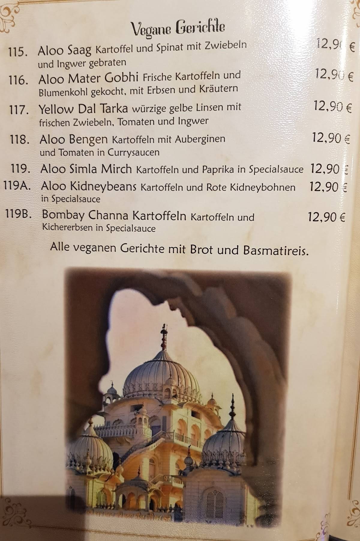 Bombay-Haus меню