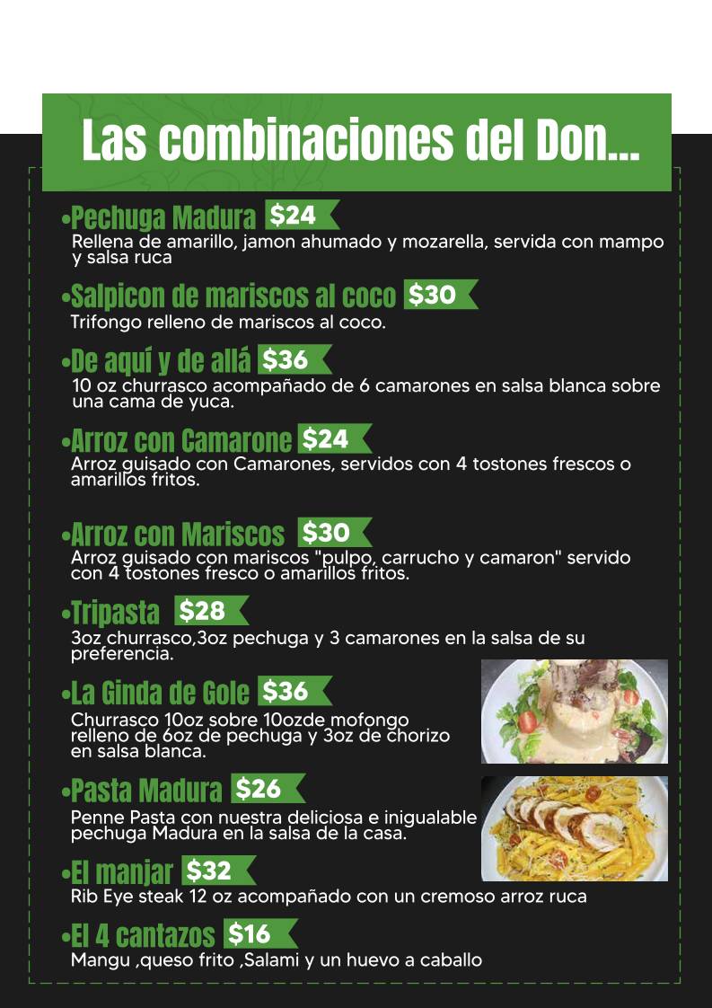 Don Ruca Restaurant меню