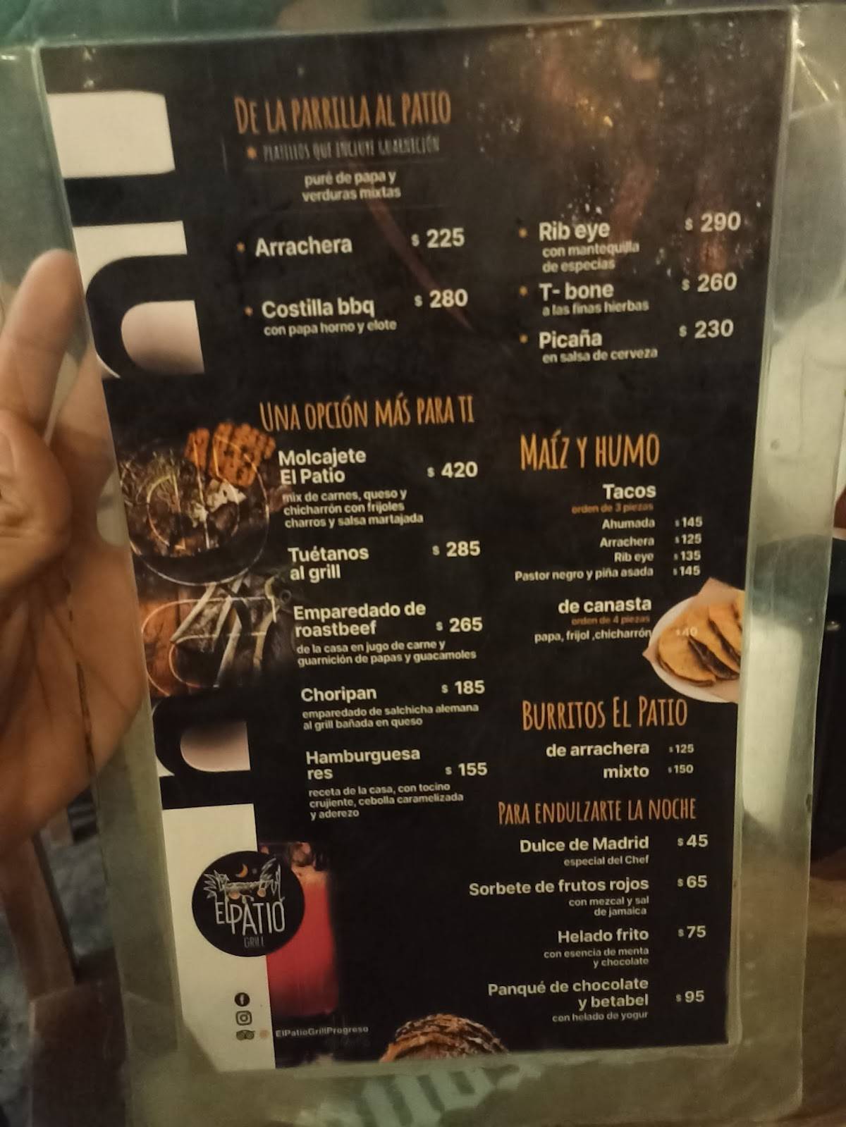 El Patio Grill Progreso меню